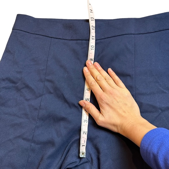 LEITH Women’s Wide Leg Stretch Dress Pant Trouser in Navy Blue L - Picture 7 of 8